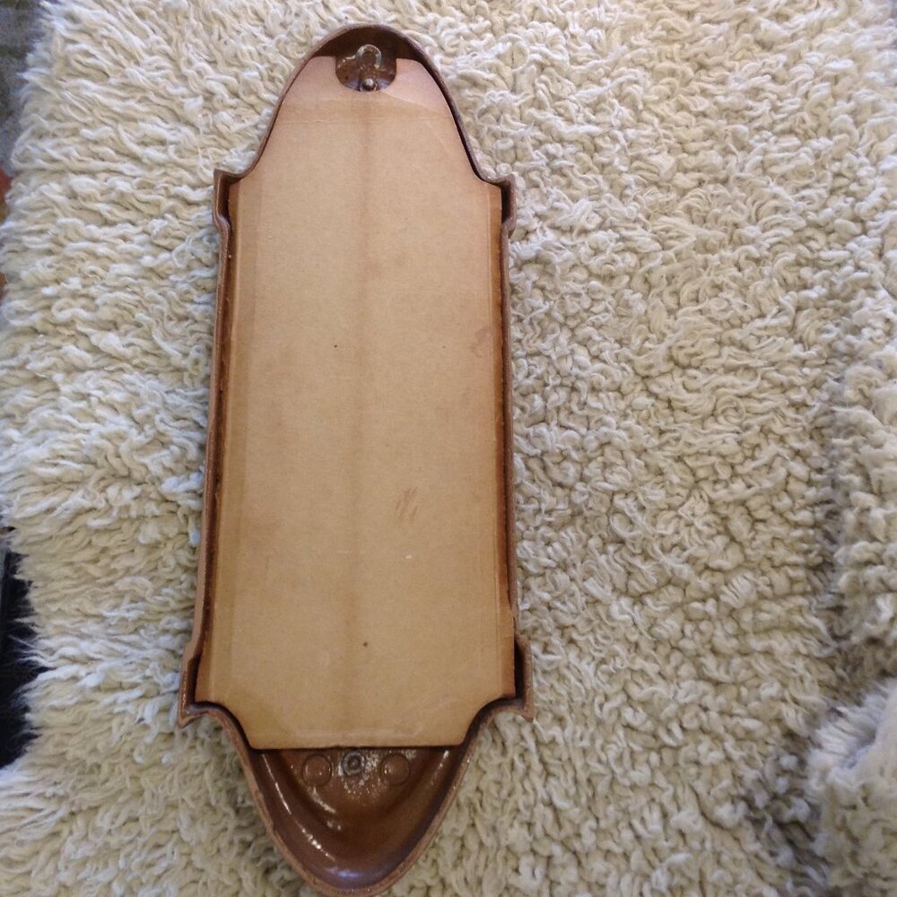 VTG Sconce Mirror Candle Holder Orig Mirror Panel Late Art Deco Hollywood Chic - Picture 3 of 3